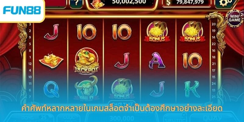 คำศัพท์หลากหลายในเกมสล็อตจำเป็นต้องศึกษาอย่างละเอียด